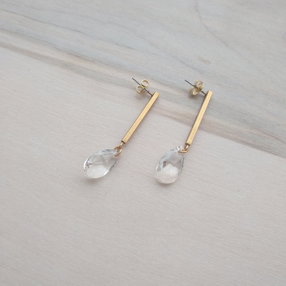 Shelly Brown Drop Earrings